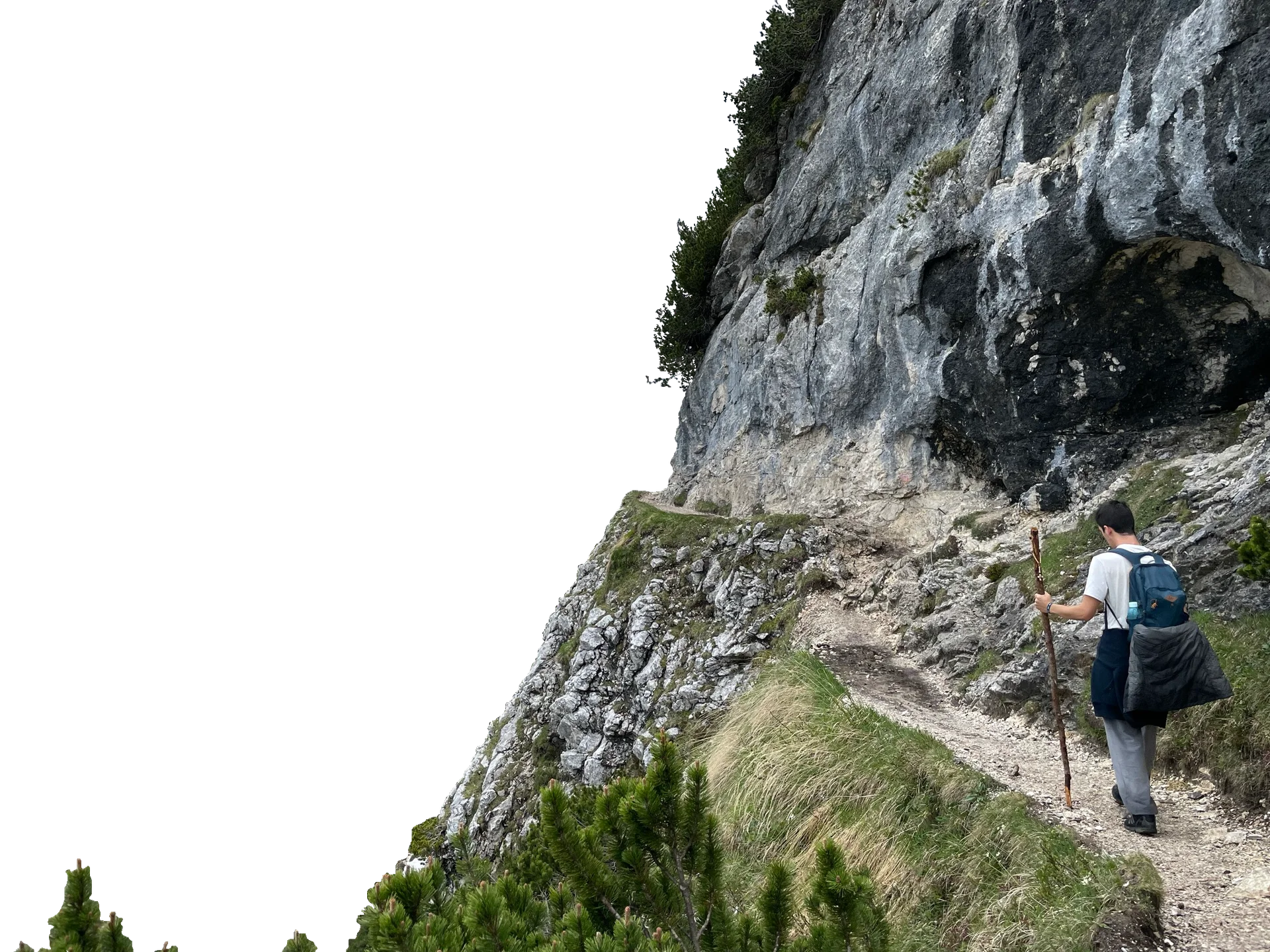 Rafael Correia hiking on a mountain trail