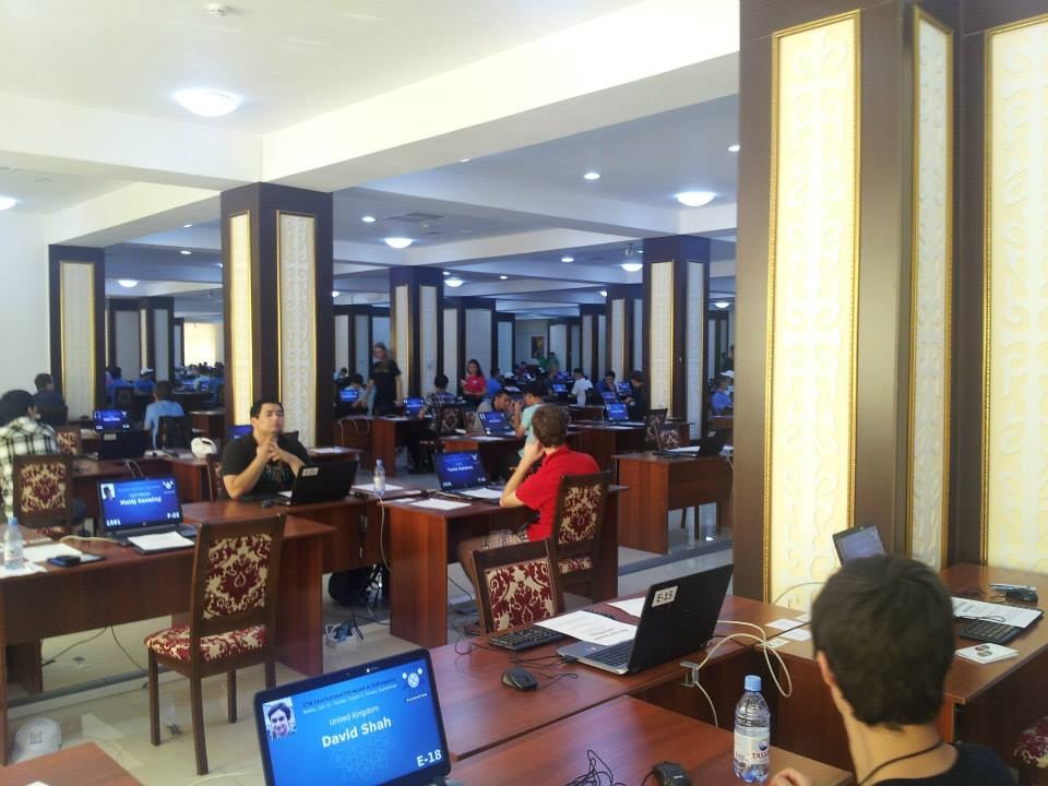 Competition hall at IOI 2015, Almaty