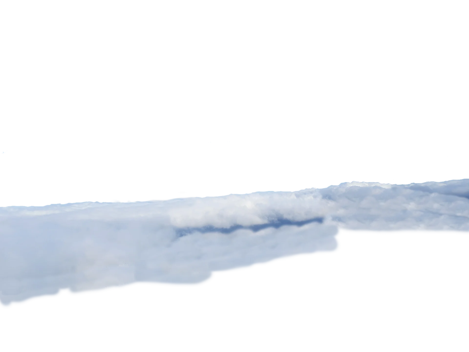 Clouds drifting across the mountain sky