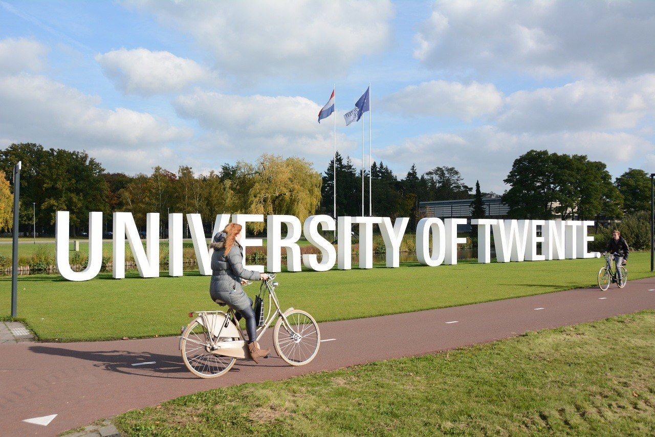 University of Twente campus sign, Enschede, Netherlands