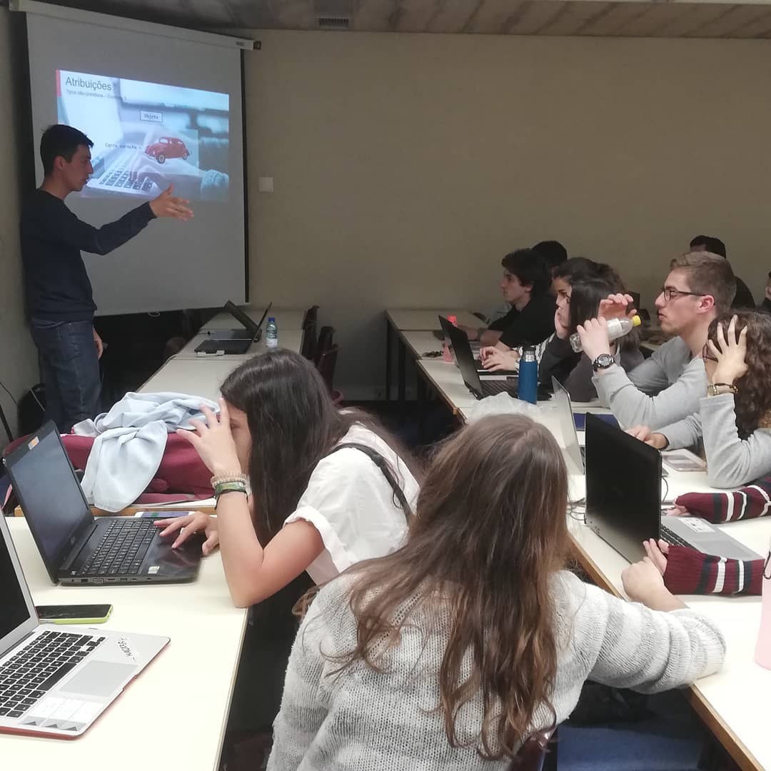 Rafael Correia lecturing at the Java Workshop at IST